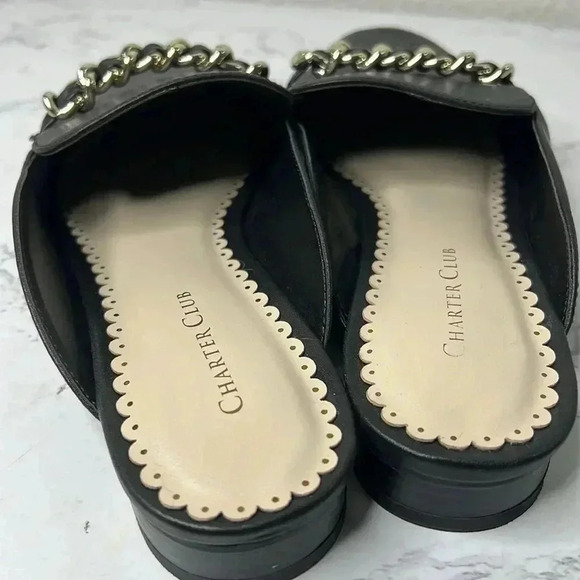 CHARTER CLUB Kari Womens Faux Suede Chain Mules Size 7M - Picture 5 of 9